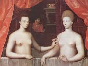 School of Fontainebleau Gabrielle d'Estrees and One of Her Sisters (mk05) Spain oil painting artist